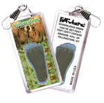 Load image into Gallery viewer, Yellowstone, WY  FootWhere® Souvenir Zipper-Pull. 72 pieces/6 assorted styles.

