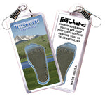 Load image into Gallery viewer, Yellowstone, WY  FootWhere® Souvenir Zipper-Pull. 72 pieces/6 assorted styles.
